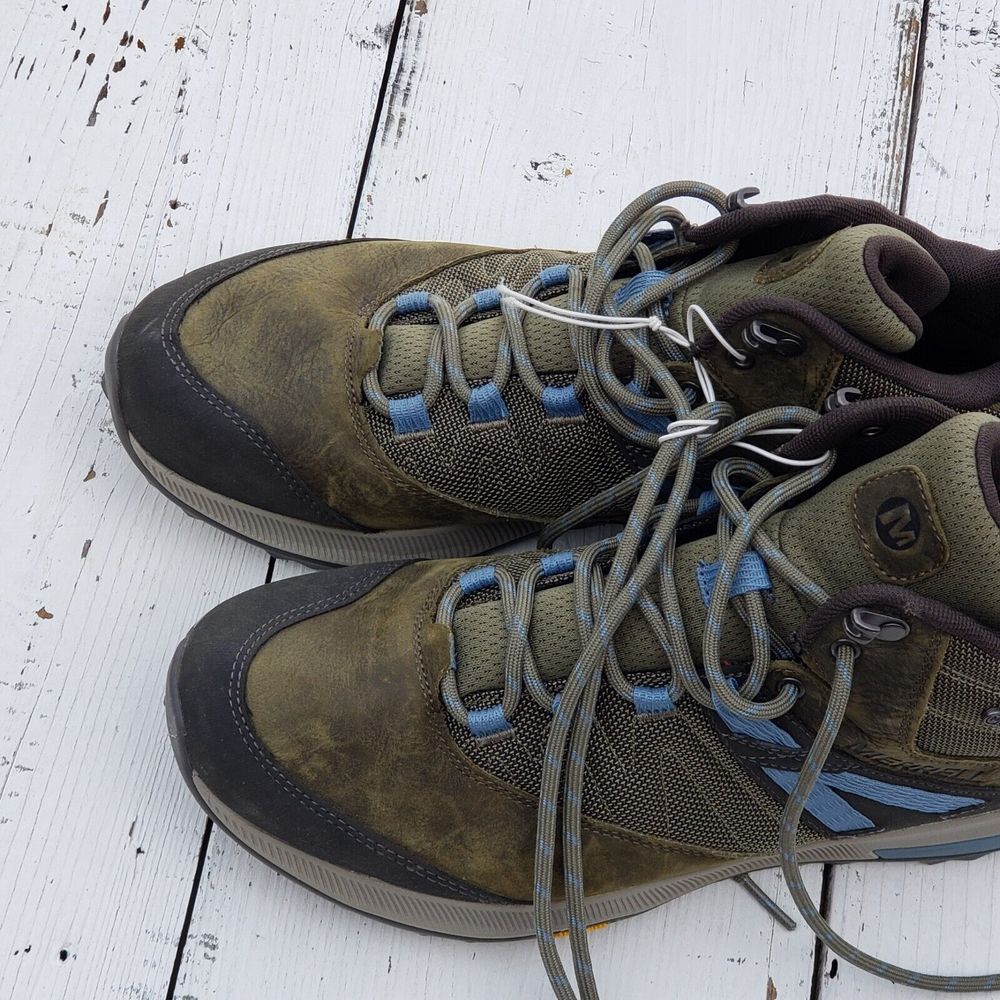 Merrell J99622 Zion Mid Waterproof Hiking Shoes Lace Up Olive Women Sz 7 / 37.5 - Picture 12 of 14